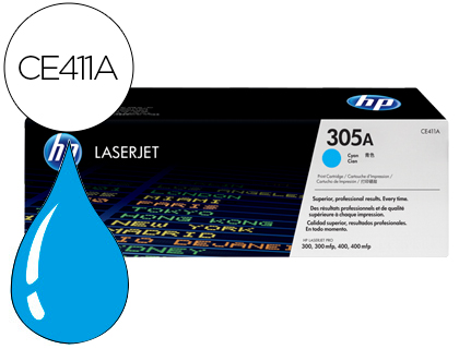 HP ( HEWLETT PACKARD ) - Toner Laser ORIGINALES 305A Cyan (Ref.CE411A)
