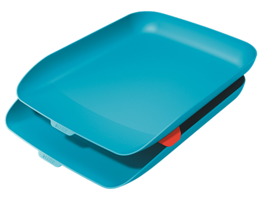 LEITZ - Bandeja sobremesa plastico cosy set de 2 unidades azul 274x81x407 mm (Ref. 53581061)