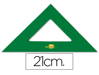 LIDERPAPEL - ESCUADRA 21 CM ACRILICO VERDE (Ref.ES03)