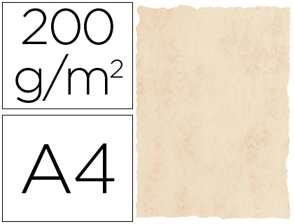 MICHEL - PAPEL PERGAMINO DIN A4 200 GR COLOR MARMOL BEIGE PAQUETE DE 25 HOJAS (Ref.2601)