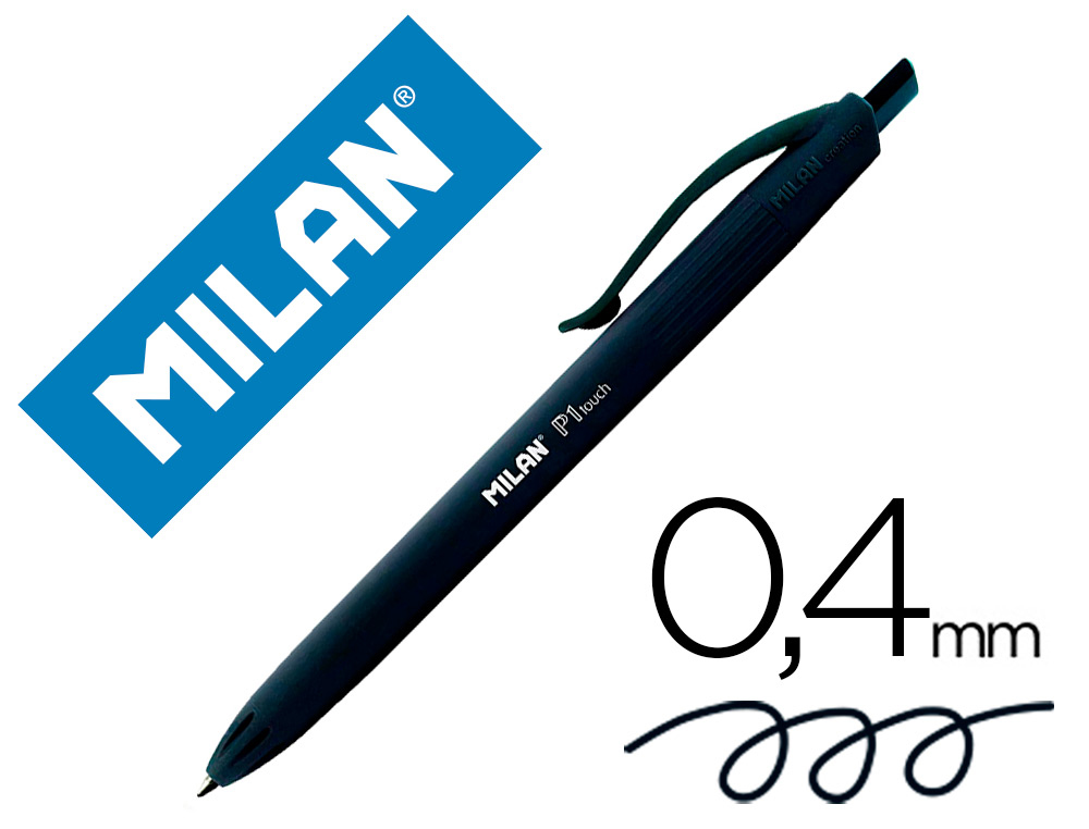 MILAN - Bolígrafo Retráctil P1 TOUCH NEGRO Trazo 1mm (Ref.176511925)