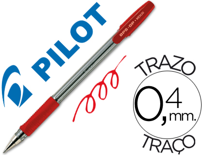 PILOT - Boligrafo BPS-GP Rojo Trazo 0.4 mm Caucho NGPR (Ref.BPS-GP-M-R / NGPR)
