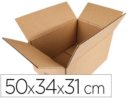 Q-CONNECT - CAJA PARA EMBALAR AMERICANA MEDIDAS 500X340X310 MM ESPESOR Cartón 5 MM (Ref.KF26136)