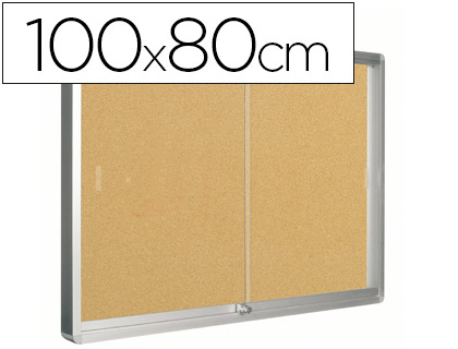 Q-CONNECT - VITRINA DE ANUNCIOS MARCO DE ALUMINIO 800 X 1000MM (Ref.KF03588)