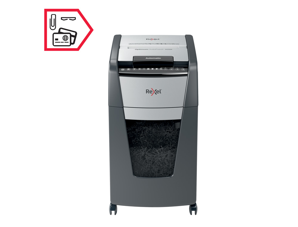 REXEL - Destructora AUTO +300M 40L Corte microparticulas Capacidad 300h. (Ref.2104300EU)