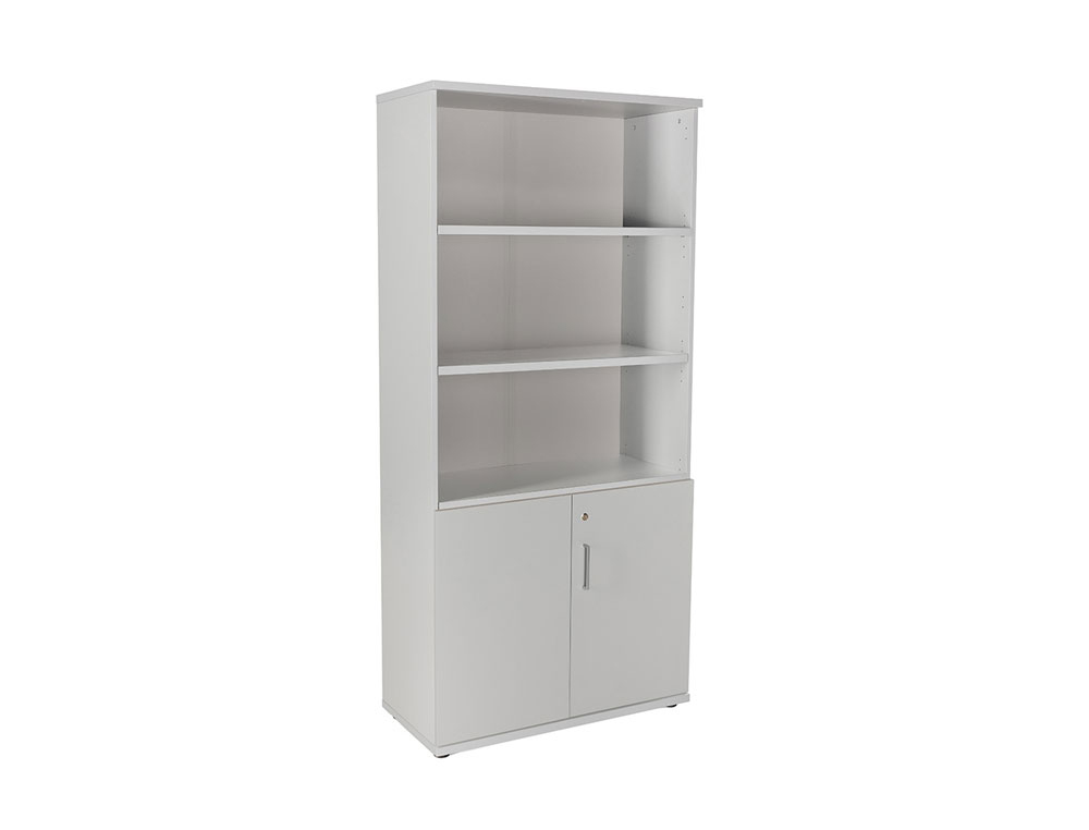 ROCADA - Armario de puertas bajas Serie Store Con cerradura A4 195x90x45cm Gris-Gris (Ref.1103AB02)