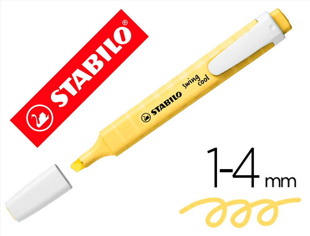STABILO - Rotulador fluorescente swing cool pastel amarillo cremoso (Ref. 275/144-8)