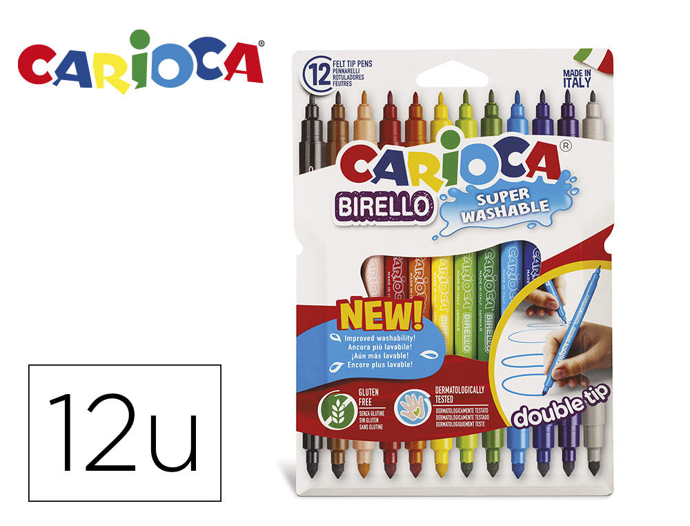 CARIOCA - Caja 12 ROTULADORES BIRELLO (Ref.41457)