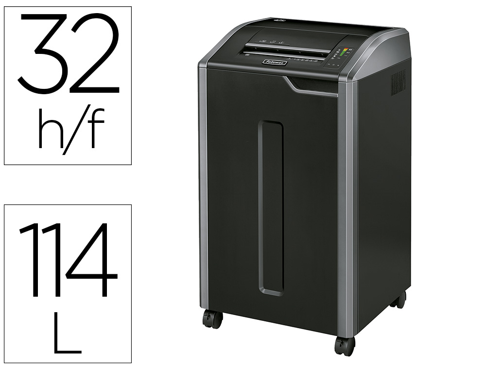 FELLOWES - Destructora 425ci 21L partículas 4x30 mm Capacidad 28h. 460x510x880 mm (Ref.4698001)