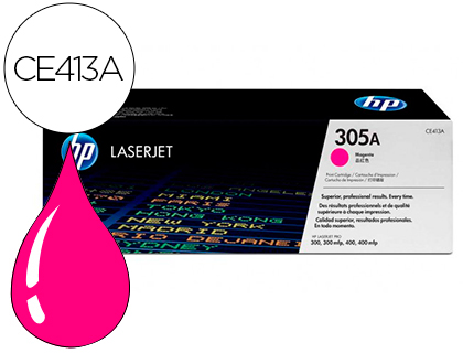 HP ( HEWLETT PACKARD ) - Toner Laser ORIGINALES 305A Magenta 2.600 pg (Ref.CE413A)