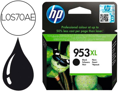 HP - (HEWLETT PACKARD) - Cartucho Tinta ORIGINAL 953XL NEGRO (Ref.L0S70AE#BGY)