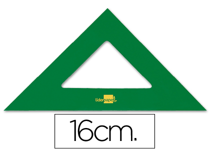 LIDERPAPEL - ESCUADRA 16 CM ACRILICO VERDE (Ref.ES01)