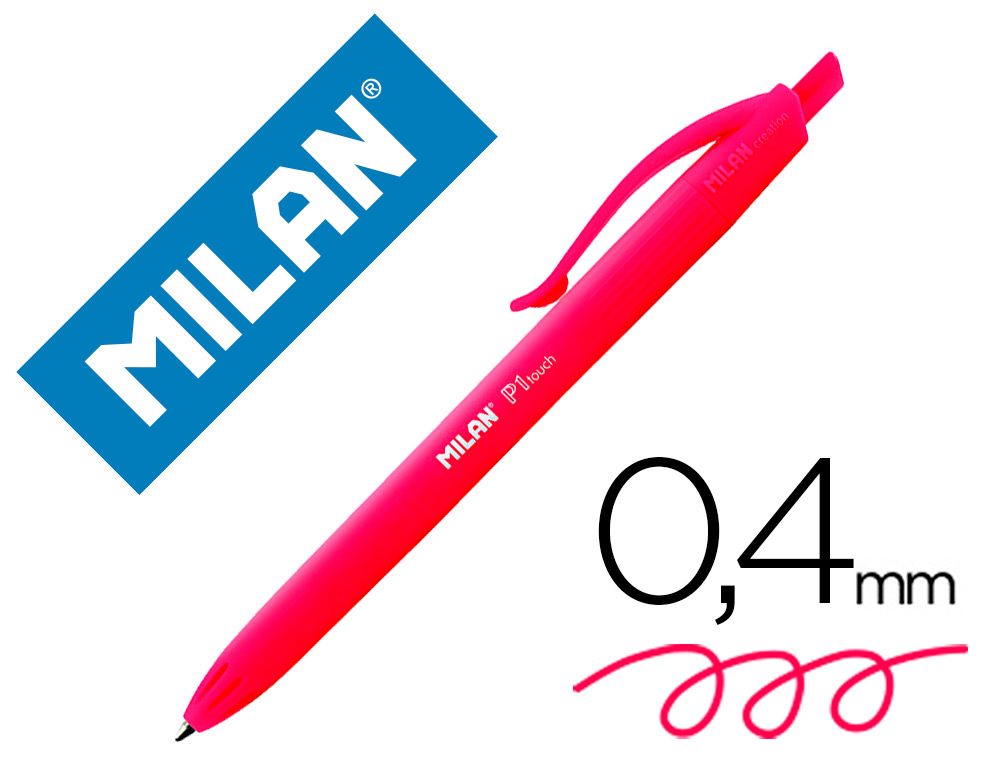MILAN - Bolígrafo Retráctil P1 TOUCH ROJO Trazo 1mm (Ref.176512925)