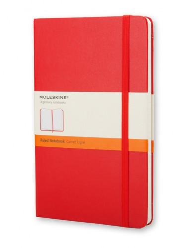 MOLESKINE - Cuaderno TAPA DURA COLOR ROJO RAYADO HORIZONTAL.BOLSILLO, 9X14CM.RERF. (Ref.MM710R)