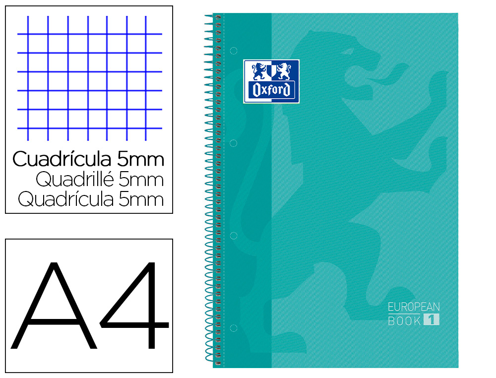 OXFORD - Cuaderno 80h A4 Cuadricula 5x5 (Ref.400040983)
