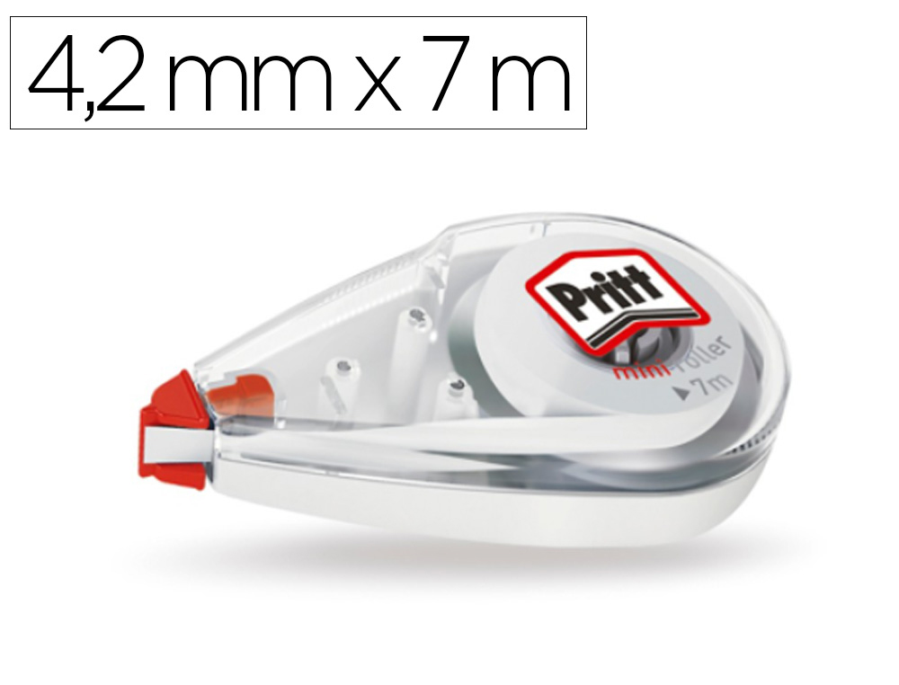 PRITT - Cinta correctora Mini Roller 4.2mmx6m Cuerpo translucido (Ref.2038183)