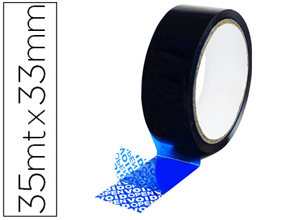 Q-CONNECT - CINTA SEGURIDAD PREC INTO POSTAL AZUL 35 MT X 33 MM (Ref.KF17111)