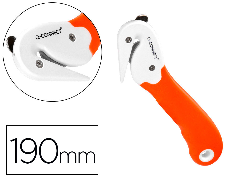 Q-CONNECT - CUTTER COMBI DE SEGURIDAD SX782N-1 CON CUCHILLA FIJA OCULTA PARA EVITAR CORTES (Ref.KF16820)