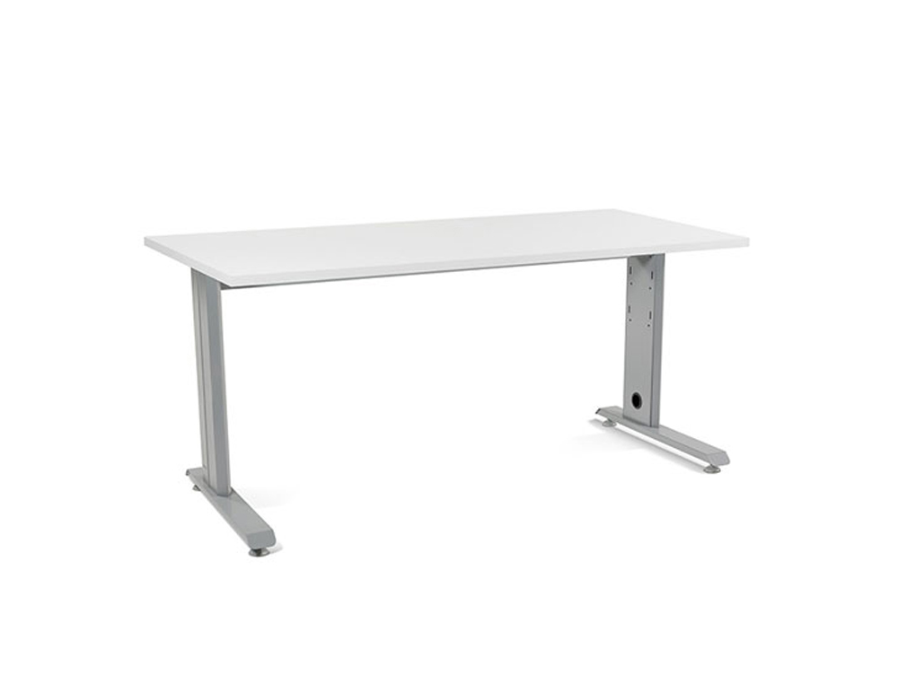 ROCADA - Mesa Rectangular Metal Aluminio-Blanco 160X80 (Ref.2002AC04)