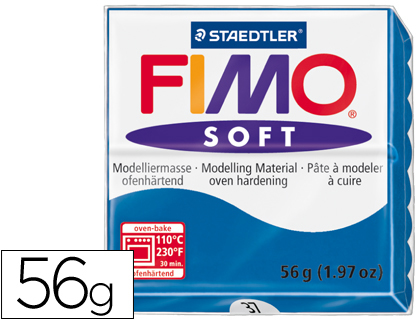 STAEDTLER - PASTA FIMO SOFT 56 GR COLOR AZUL (Ref.8020-37)