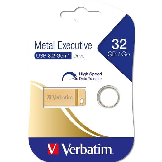 VERBATIM - Memoria Metal Executive USB 3.0 32GB oro (CANON L.P.I. 0,24€ Incluido) (Ref.99105)