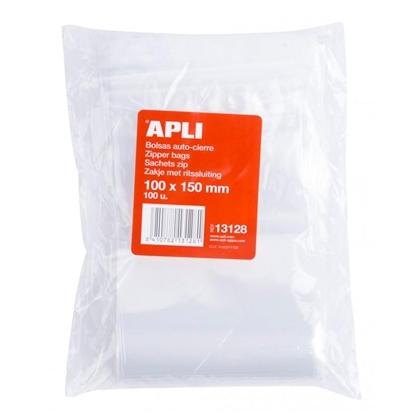 APLI - BOLSA PLASTICO AUTOCIERRE 100X150 MM PAQUETE DE 100 (Ref.5175)