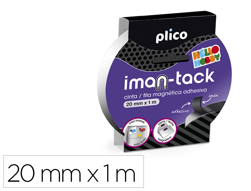 CINTA ADHESIVA PLICO IMANTADA 20MM X 1M (Ref.13314)
