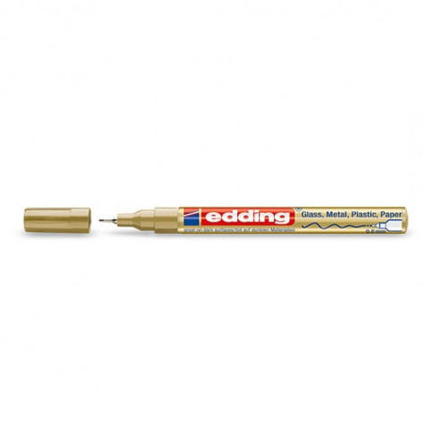 EDDING - 780 MARCADOR PERMANENTE TINTA OPACA PUNTA METALICA TRAZO 0.8 MM ORO 780-053 (Ref.780-53)