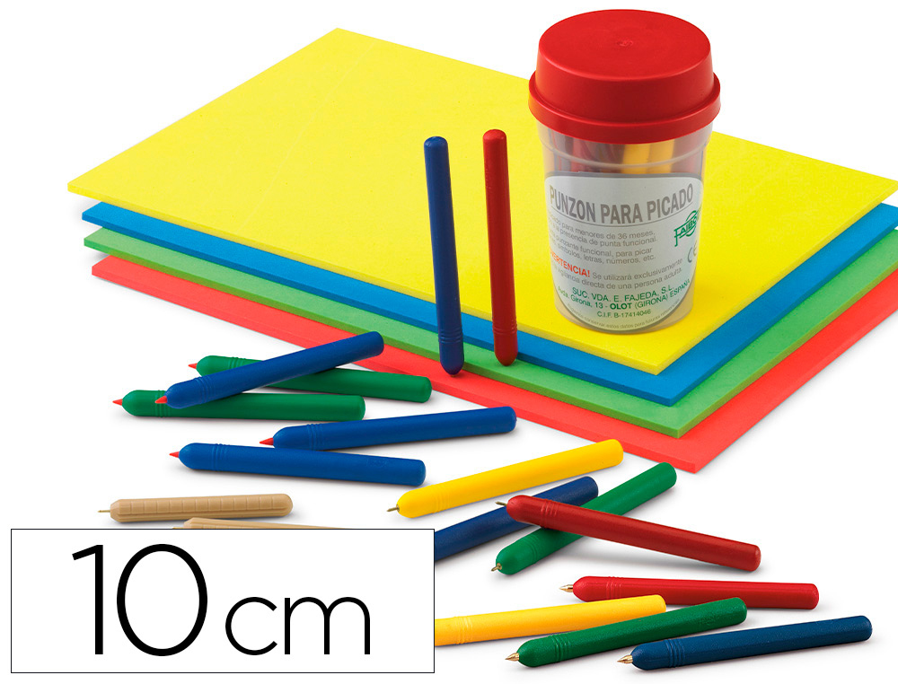 FAIBO - PUNZON PLASTICO DE COLOR -CON PUNTA DE ACERO LATONADO (Ref.768)