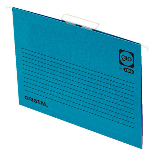 GIO - Carpeta colgante Folio 25 ud Azul cristal cartulina (Ref.400021954)