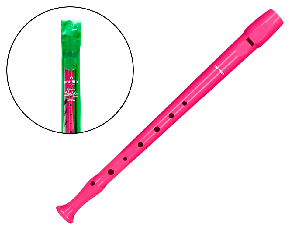 HOHNER - FLAUTA 9508 COLOR ROSA FUNDA VERDE Y TRANSPARENTE (Ref.B95084PI)