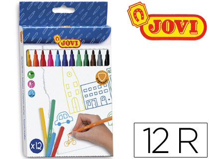 JOVI - ROTULADOR CAJA 12 COLORES (Ref.1612)