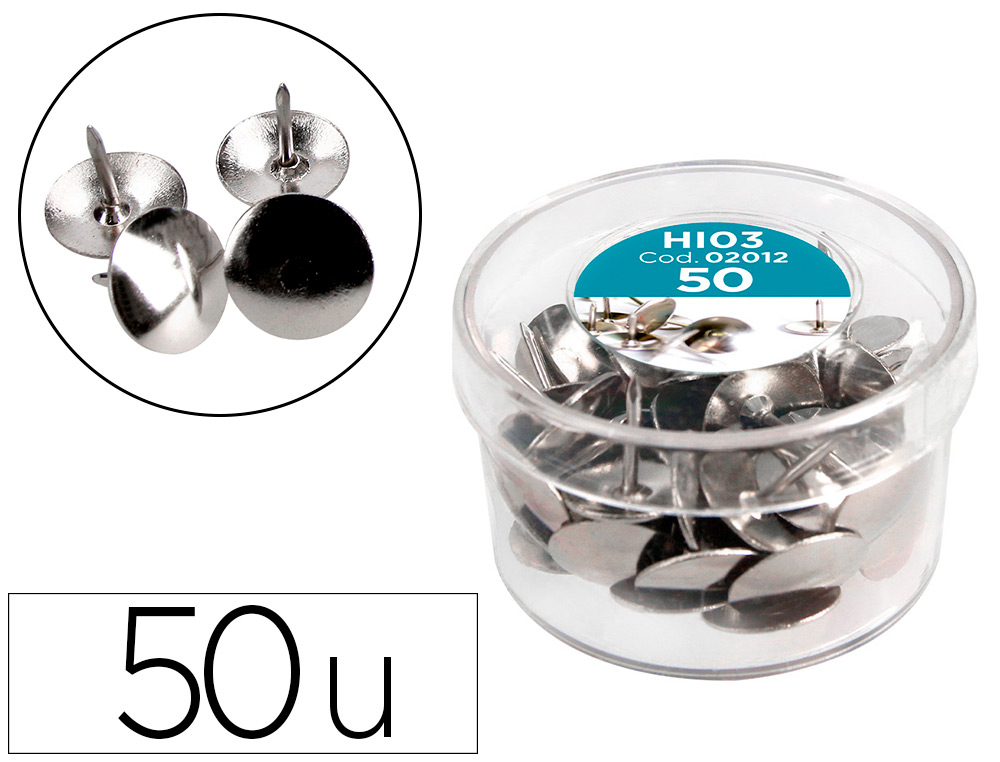 LIDERPAPEL - CHINCHETAS -CAJA DE 50 (Ref.HI03)