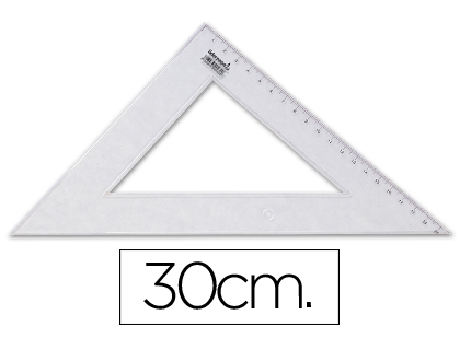 LIDERPAPEL - ESCUADRA 30 CM PLASTICO CRISTAL (Ref.ES07)