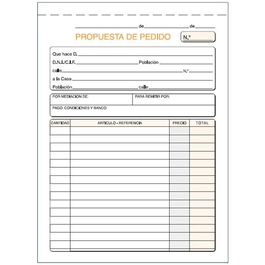 LOAN - TALONARIO PEDIDOS 4º NATU DUPLI (47D) (Ref.T-71)