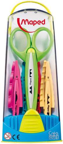 MAPED - Estuche para recortar 1 Tijera + 5 juegos de cuchillas (Ref.601005)