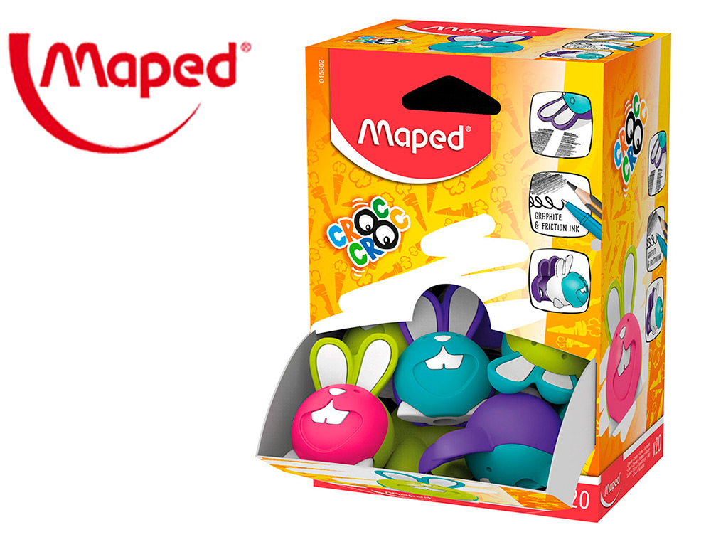 MAPED - Goma croc croc duo conejo colores surtidos (Ref. 15802)