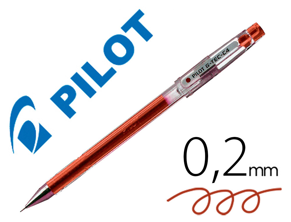 PILOT - Roller G-TEC-C4 Negro Trazo 0,3 mm Tinta gel (Ref.BL-GC4-R / NG4R)