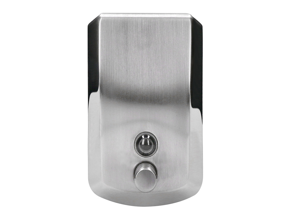 Q-CONNECT - DISPENSADOR MANUAL DE JABON 800 ML ACERO INOXIDABLE 178X114X56 MM (Ref.KF16758)