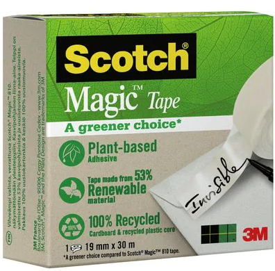 SCOTCH - Cinta ADHESIVA INVISIBLE 900 ECO 19X30 (Ref.9-1930R)