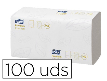 TORK - Recambio toallas Caja 21 ud 210x340 100 servicios 2 Capas Para H2 System (Ref.100297)