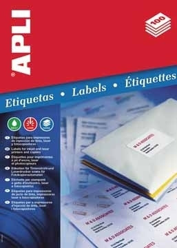 APLI - Etiquetas ILC Caja 100 hojas 400 ud 105 X 148 Blancas (Ref.1280)