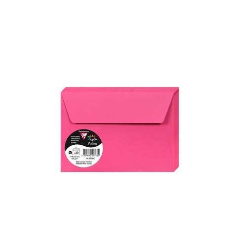 CLAIREFONTAINE - Sobres Paquete 20 ud 114X162 Fucsia 120 G (Ref.731537)