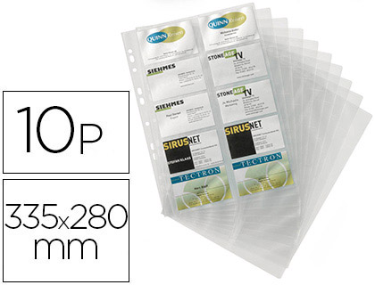 DURABLE - RECAMBIO FUNDAS PARA TARJETERO 2384 BOLSA DE 10 HOJAS CAPACIDAD 20 TARJETAS POR HOJA (Ref.2389)