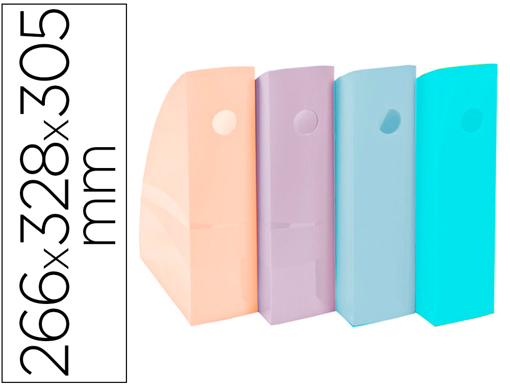 EXACOMPTA - Revistero aquarel mag-cube set de 4 unidades colores pastel 266x328x305 mm (Ref. 18296SETD)