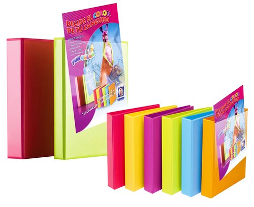 IBERPLAS - Carpeta anillas A4 4 anillas Colores surtidos (Ref.8425FCM490)