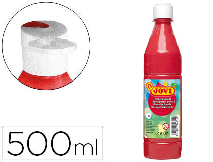 JOVI - Tempera LÍQUIDA BERMELLON 500ML (Ref.50607)