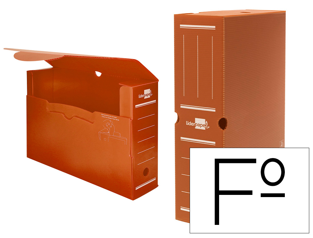 LIDERPAPEL - Archivador Definitivo PLASTICO MARRON TAMAÑO 36X26X10 CM (Ref.DF08)
