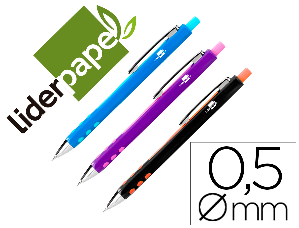 LIDERPAPEL - PORTAMINAS 0.5 MM COLORES SURTIDOS (Ref.MI11)