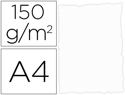 MICHEL - PAPEL PERGAMINO DIN A4 TROQUELADO 150 GR COLOR PARCHMENT BLANCO PAQUETE DE 25 HOJAS (Ref.2609)